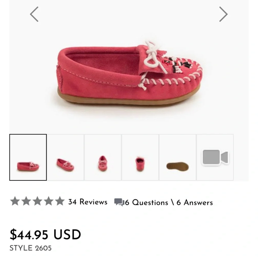 Minnetonka Moccasins Kid’s Thunderbird Moccasin